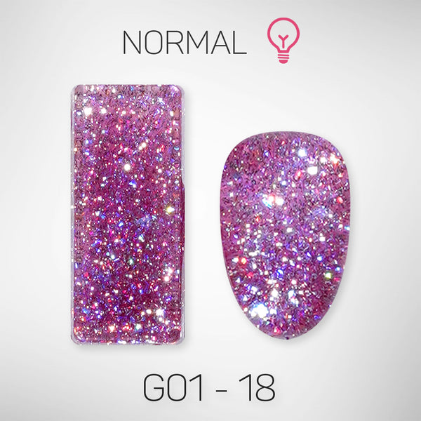 LAVIS Glitter G01 - 18 - Gel Polish 0.5 oz - Galaxy Collection