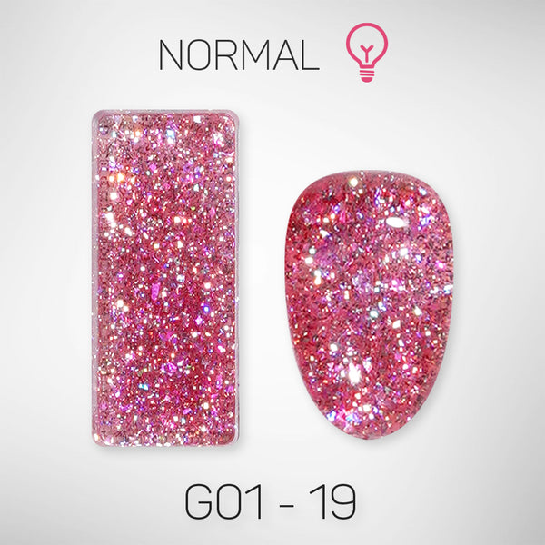 LAVIS Glitter G01 - 19 - Gel Polish 0.5 oz - Galaxy Collection