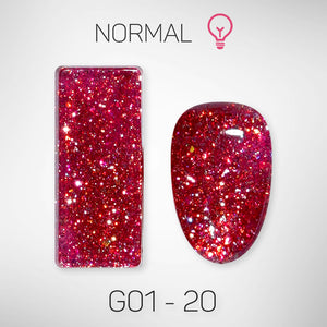 LAVIS Glitter G01 - 20 - Gel Polish 0.5 oz - Galaxy Collection