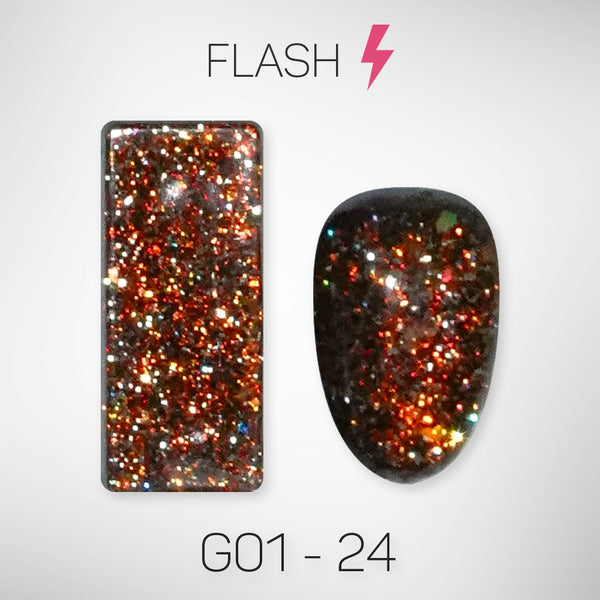 LAVIS Glitter G01 - 24 - Gel Polish 0.5 oz - Galaxy Collection