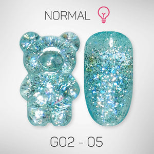 LAVIS Glitter G02 - 05 - Gel Polish 0.5 oz - Pillow Talk Collection