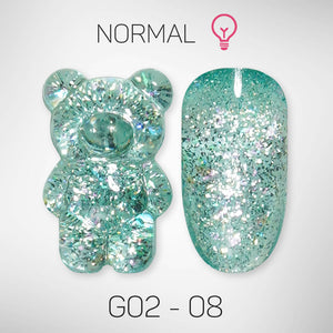 LAVIS Glitter G02 - 08 - Gel Polish 0.5 oz - Pillow Talk Collection