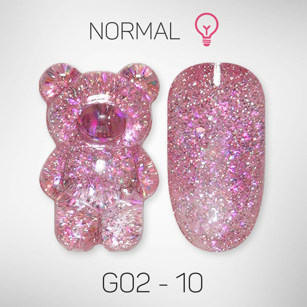 LAVIS Glitter G02 - 10 - Gel Polish 0.5 oz - Pillow Talk Collection