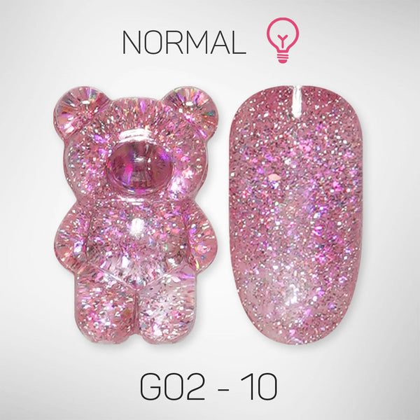 LAVIS Glitter G02 - 10 - Gel Polish 0.5 oz - Pillow Talk Collection