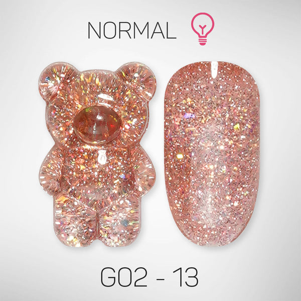 LAVIS Glitter G02 - 13 - Gel Polish 0.5 oz - Pillow Talk Collection