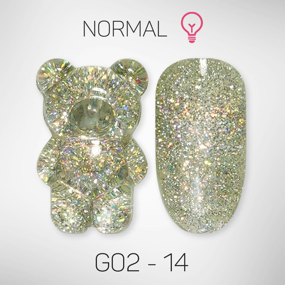 LAVIS Glitter G02 - 14 - Gel Polish 0.5 oz - Pillow Talk Collection