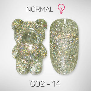 LAVIS Glitter G02 - 14 - Gel Polish 0.5 oz - Pillow Talk Collection