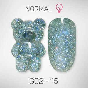 LAVIS Glitter G02 - 15 - Gel Polish 0.5 oz - Pillow Talk Collection