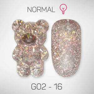 LAVIS Glitter G02 - 16 - Gel Polish 0.5 oz - Pillow Talk Collection