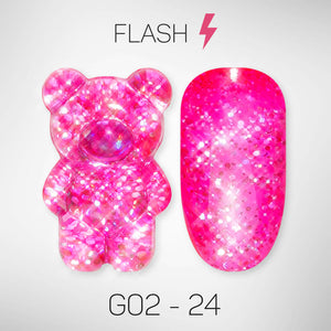 LAVIS Glitter G02 - 24 - Gel Polish 0.5 oz - Pillow Talk Collection