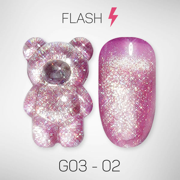 LAVIS Glitter G03 - 02 - Gel Polish 0.5 oz - Barbie Collection