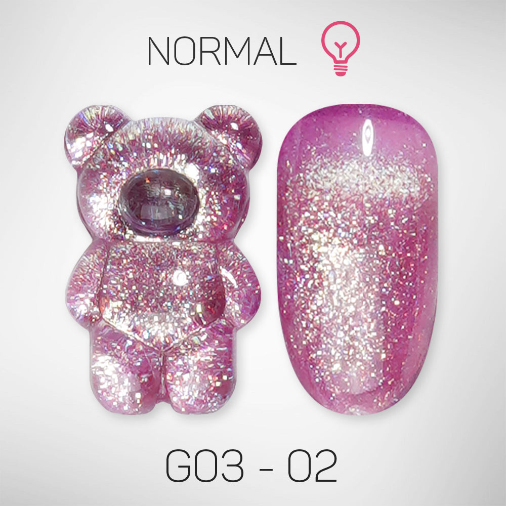 LAVIS Glitter G03 - 02 - Gel Polish 0.5 oz - Barbie Collection