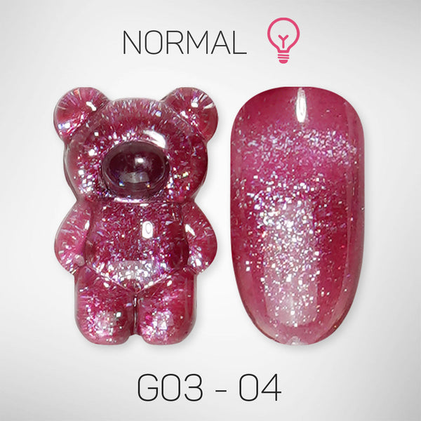 LAVIS Glitter G03 - 04 - Gel Polish 0.5 oz - Barbie Collection