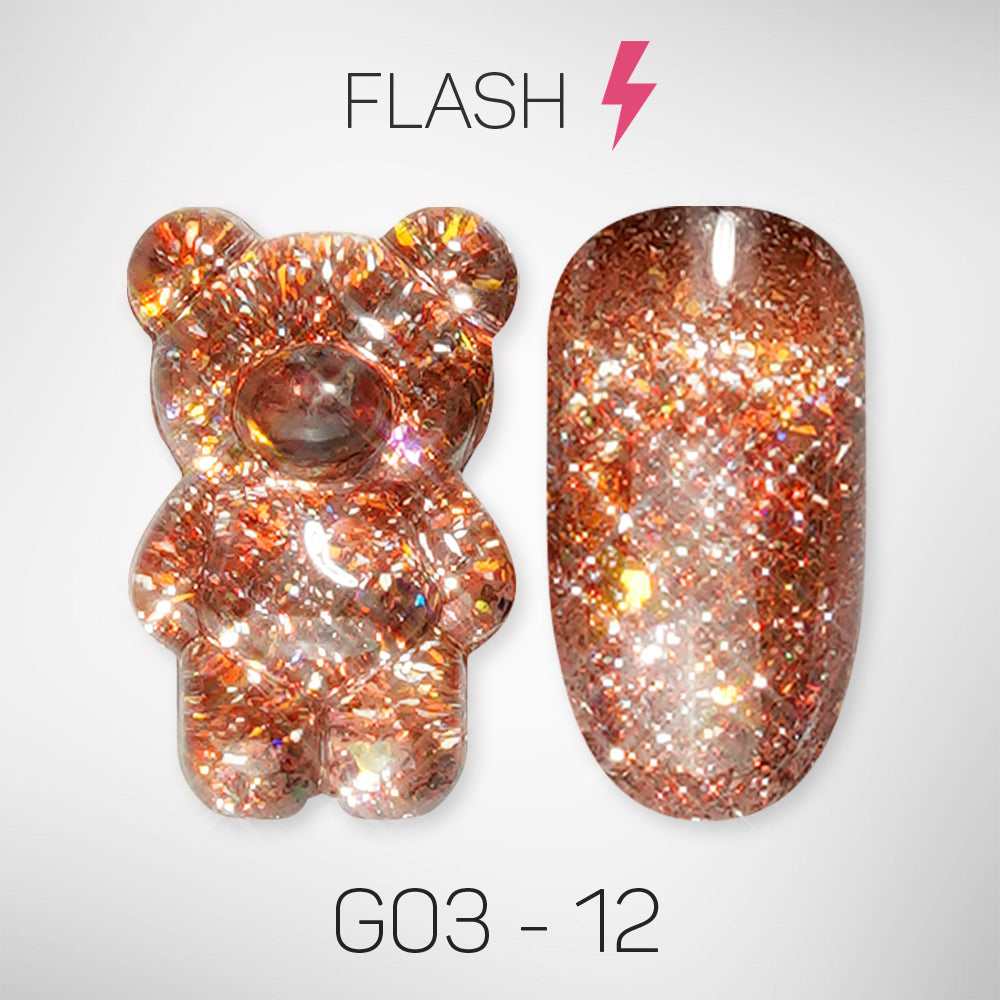 LAVIS Glitter G03 - 12 - Gel Polish 0.5 oz - Barbie Collection