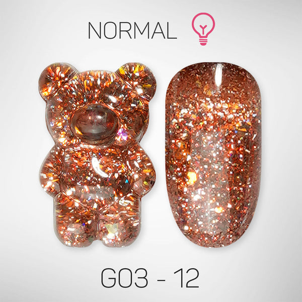 LAVIS Glitter G03 - 12 - Gel Polish 0.5 oz - Barbie Collection