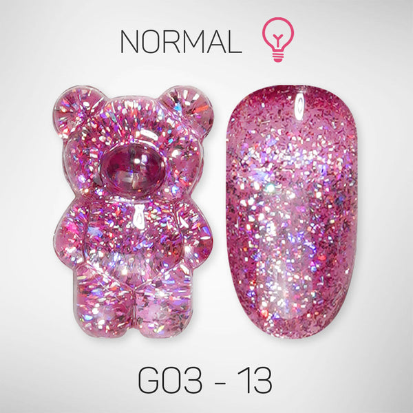 LAVIS Glitter G03 - 13 - Gel Polish 0.5 oz - Barbie Collection