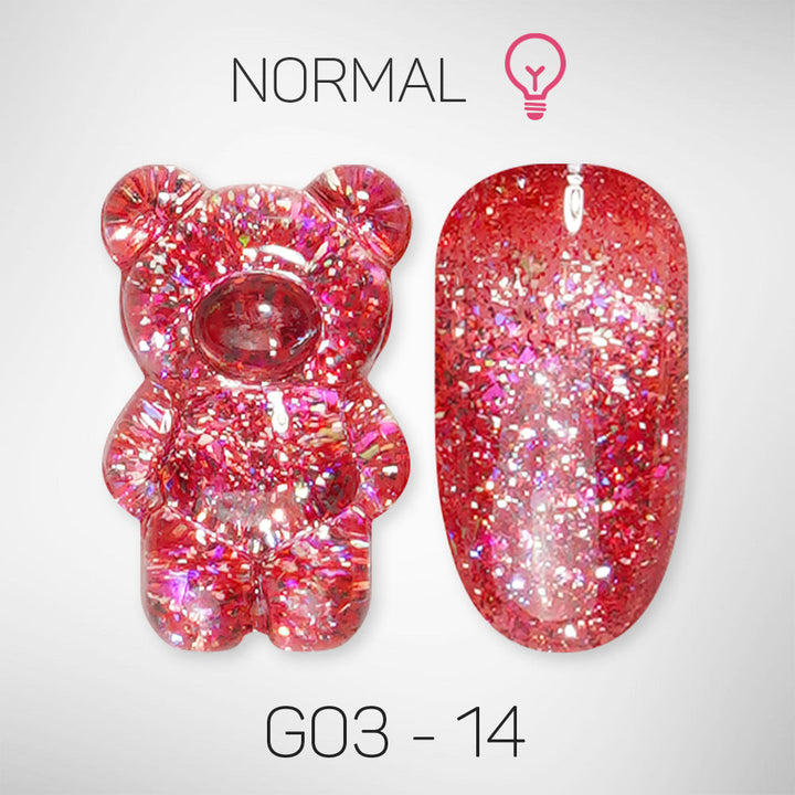 LAVIS Glitter G03 - 14 - Gel Polish 0.5 oz - Barbie Collection