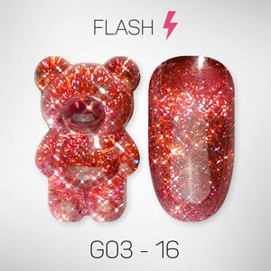 LAVIS Glitter G03 - 16 - Gel Polish 0.5 oz - Barbie Collection