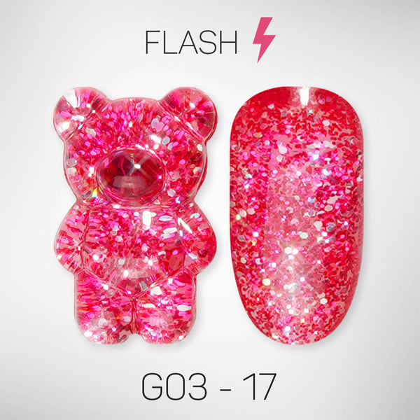 LAVIS Glitter G03 - 17 - Gel Polish 0.5 oz - Barbie Collection