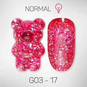 LAVIS Glitter G03 - 17 - Gel Polish 0.5 oz - Barbie Collection