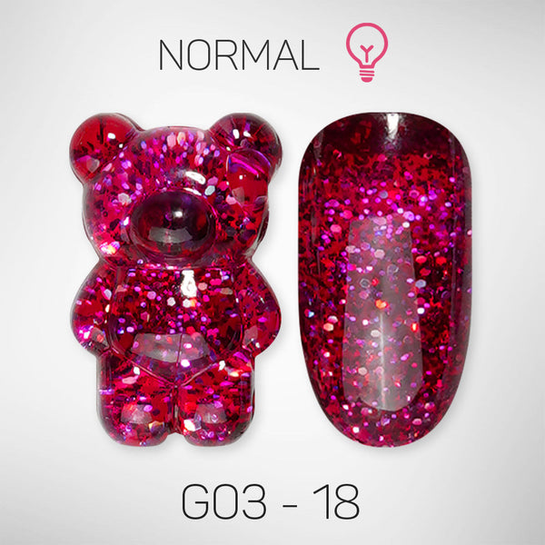 LAVIS Glitter G03 - 18 - Gel Polish 0.5 oz - Barbie Collection