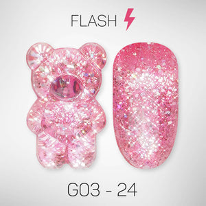 LAVIS Glitter G03 - 24 - Gel Polish 0.5 oz - Barbie Collection