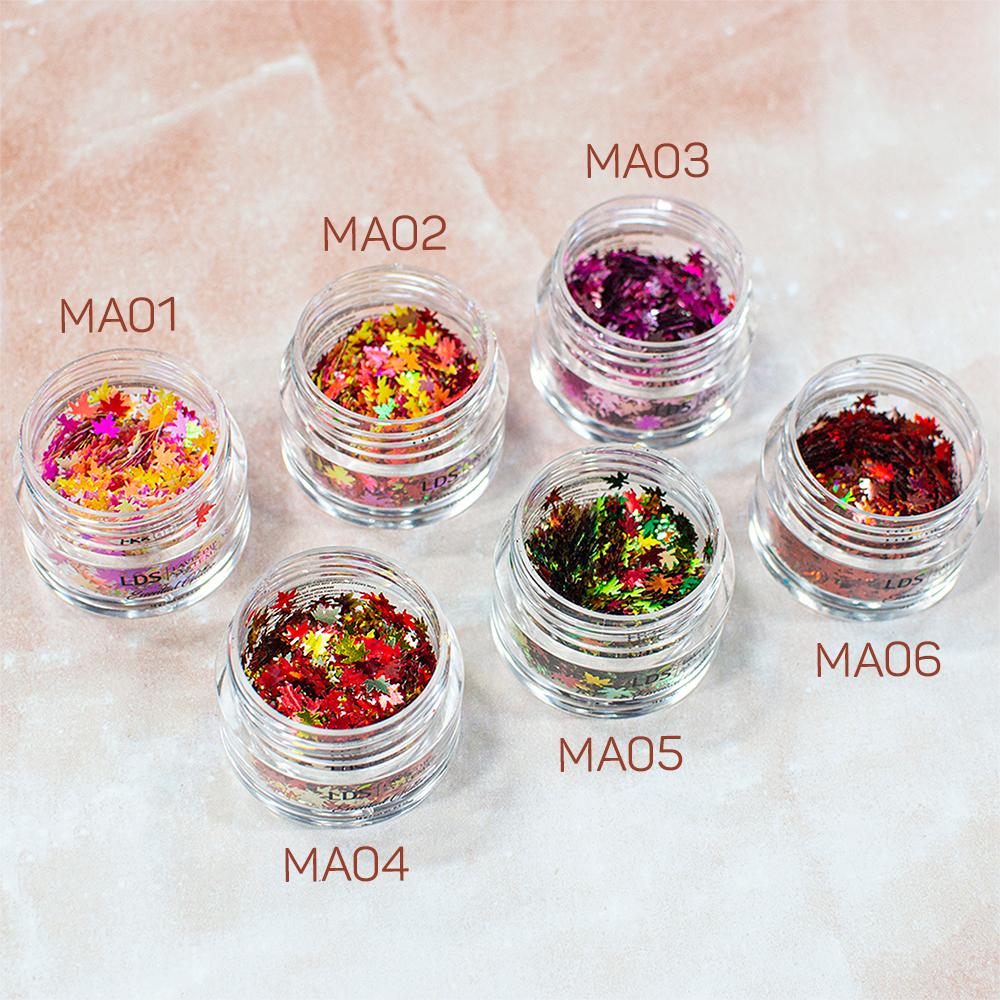 LDS Glitter Nail Art (6 colors) : MA01 - MA06 - 0.5 oz