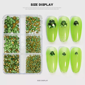  Mix Size 3D Sharp Diamond - 07# Green by OTHER sold by DTK Nail Supply