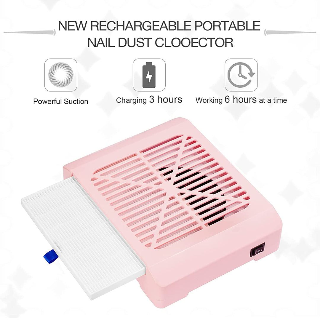 Nail Salon Professional Portable Nail Dust  Collector - Pink (PCS)