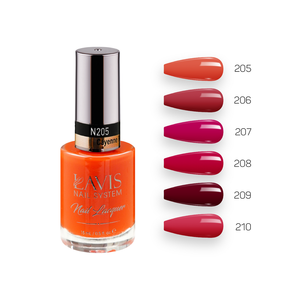 LAVIS Nail Lacquer Holiday Fall Set N3 (6 colors): 205, 206, 207, 208, 209, 210