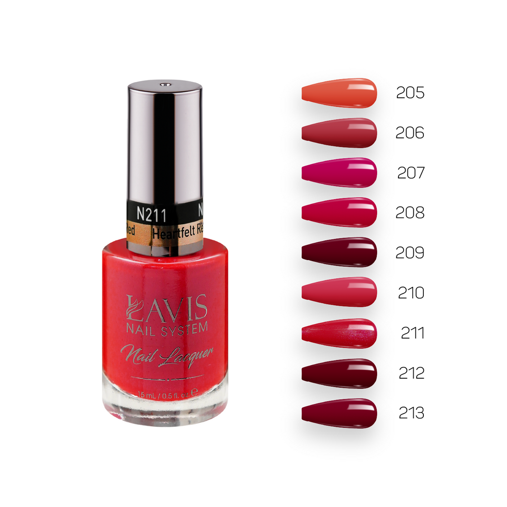 LAVIS Nail Lacquer Fall Winter Set N7 (9 colors): 205, 206, 207, 208, 209, 210, 211, 212, 213