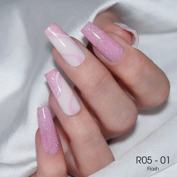 LAVIS Reflective R05 - Set 12 Colors (01-12) - Gel Polish 0.5 oz - Blossom Bass Reflective Collection