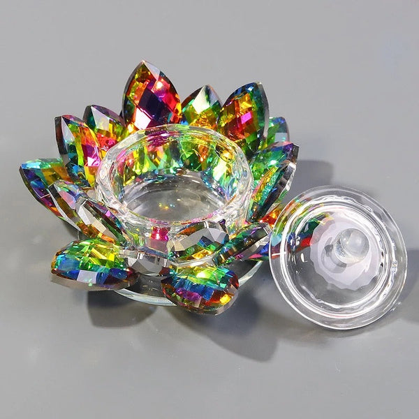 Crystal Lotus Flower Dappen Dish - Multicolor #3