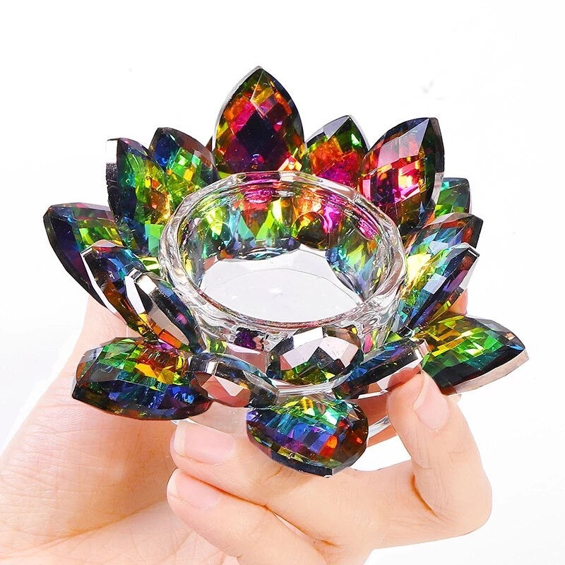 Crystal Lotus Flower Dappen Dish - Multicolor #3