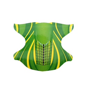 100Pcs Nail Form Extension Sticker - Green