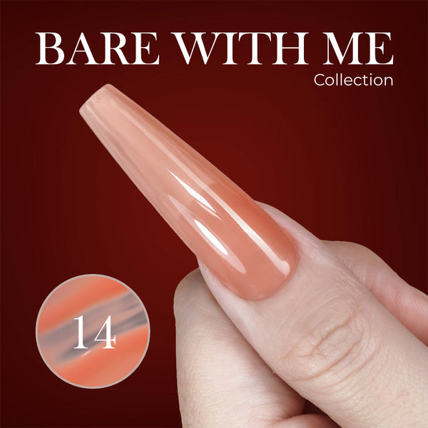 Jelly Gel Polish Colors - Lavis J03-14 - Bare With Me Collection