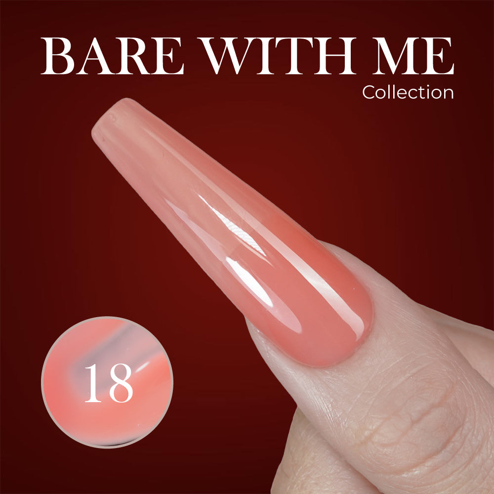 Jelly Gel Polish Colors - Lavis J03-18 - Bare With Me Collection