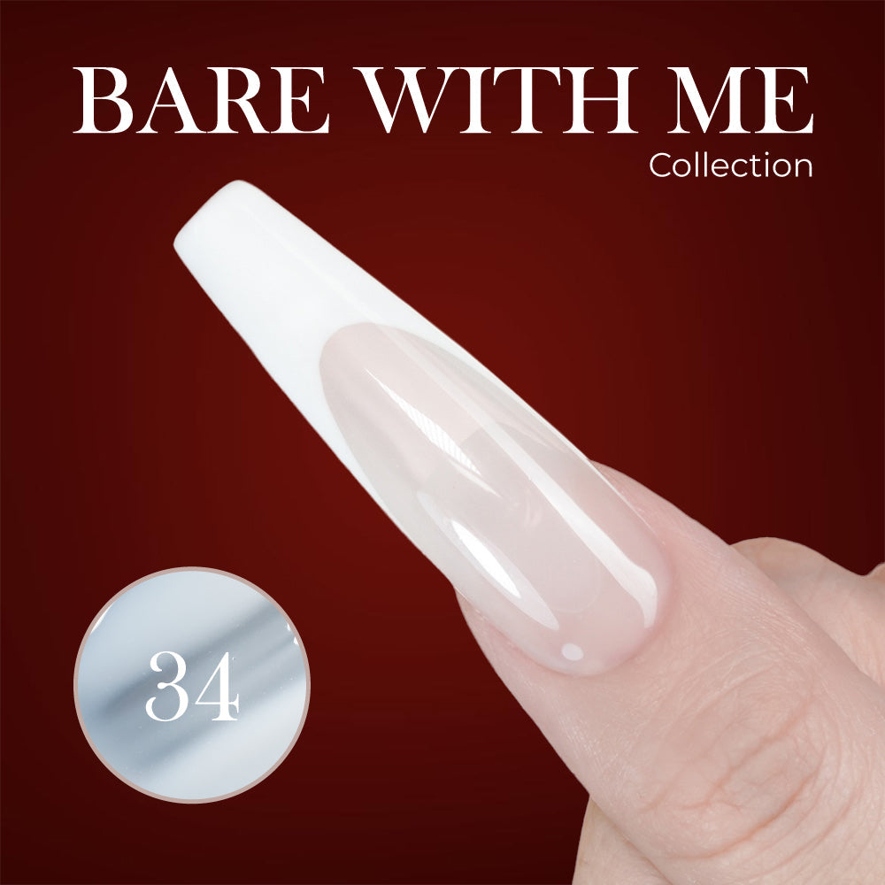 Jelly Gel Polish Colors - Lavis J03-34 - Bare With Me Collection