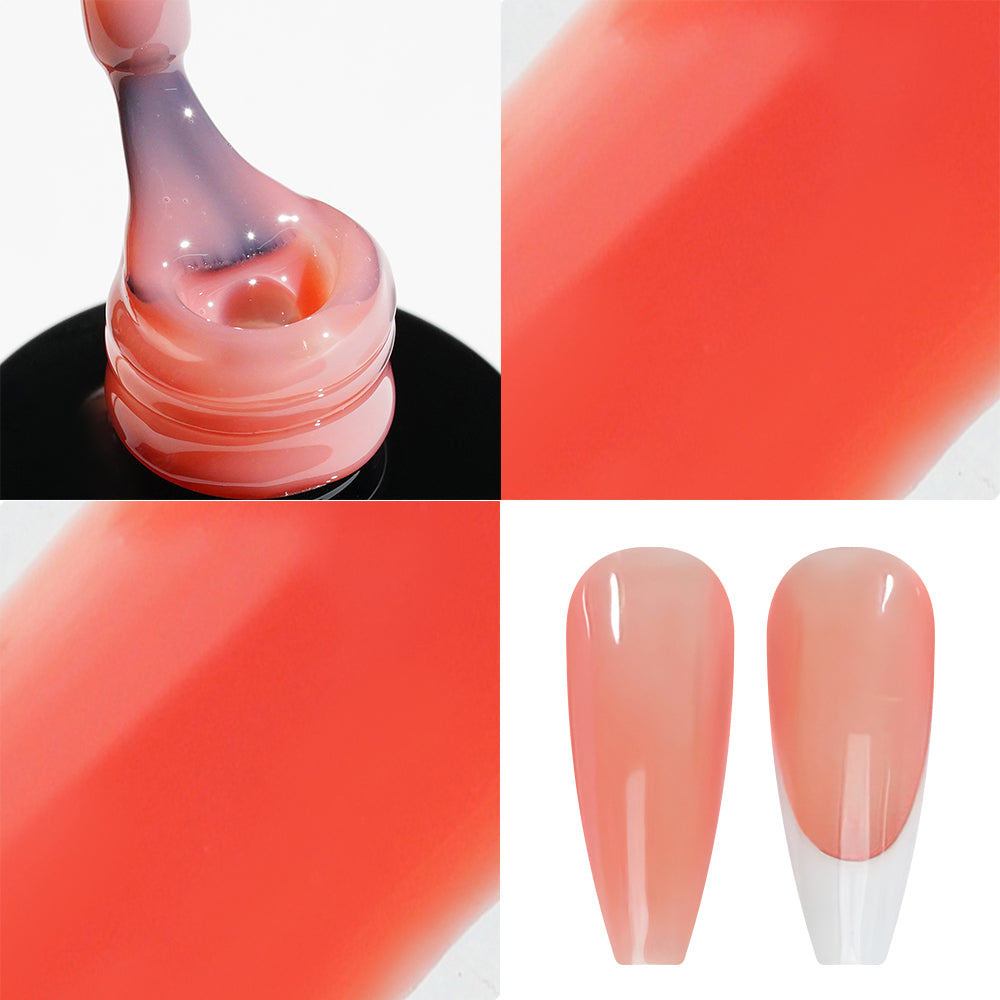 Jelly Gel Polish Colors - LDS 10 Candle Glow - Nude Collection