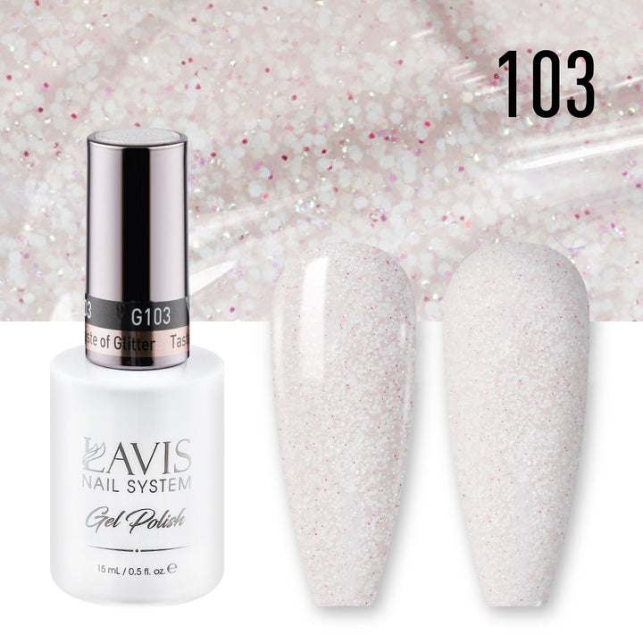 LAVIS Nail Lacquer - 103 Taste of Glitter - 0.5oz
