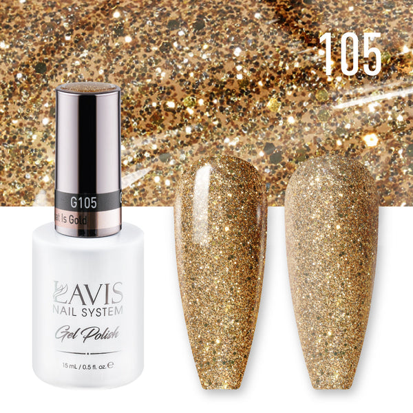 LAVIS Nail Lacquer - 105 All That Is Gold - 0.5oz