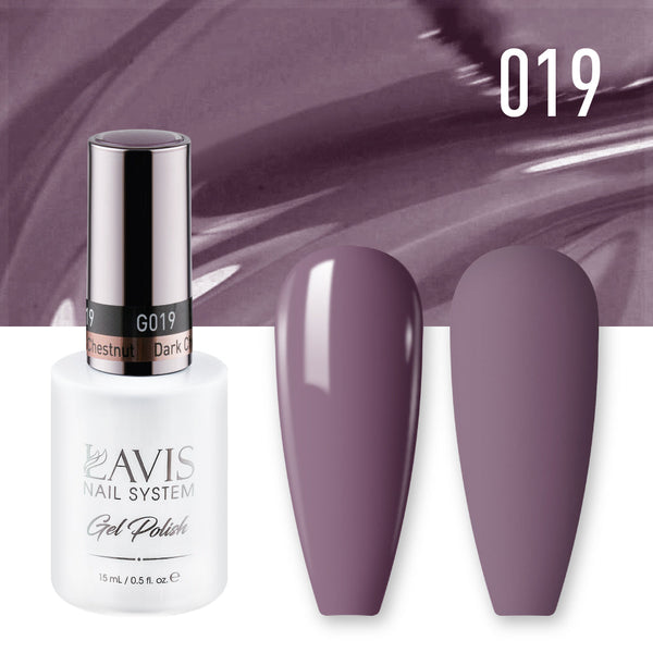 LAVIS Nail Lacquer - 019 Dark Chestnut - 0.5oz