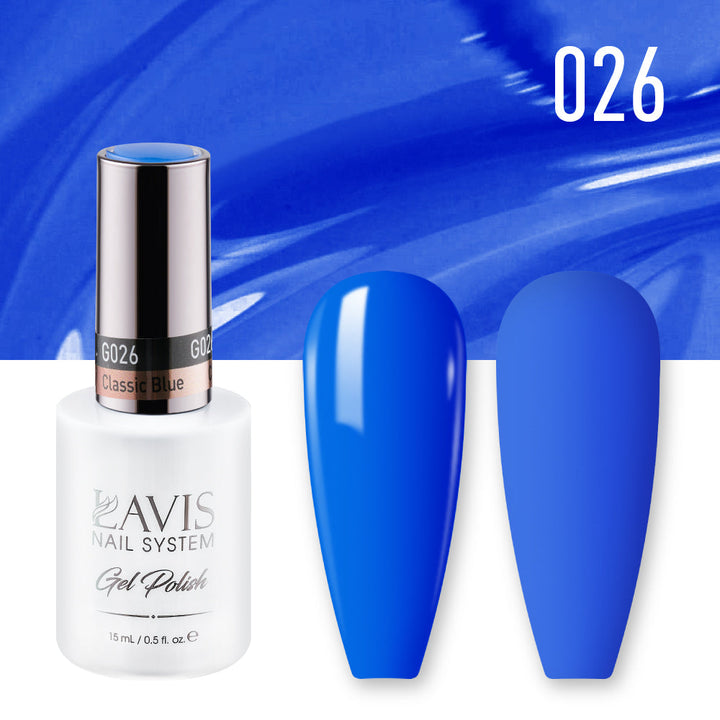 LAVIS Nail Lacquer - 026 Classic Blue - 0.5oz