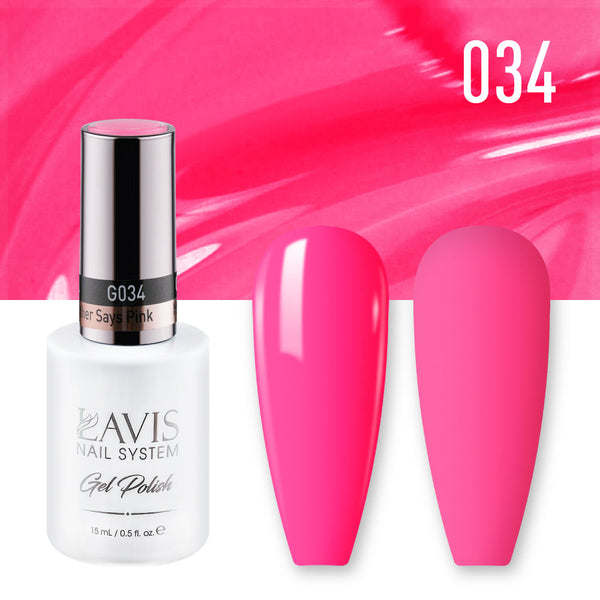 LAVIS 034 My Brother Says Pink - Gel Polish 0.5oz