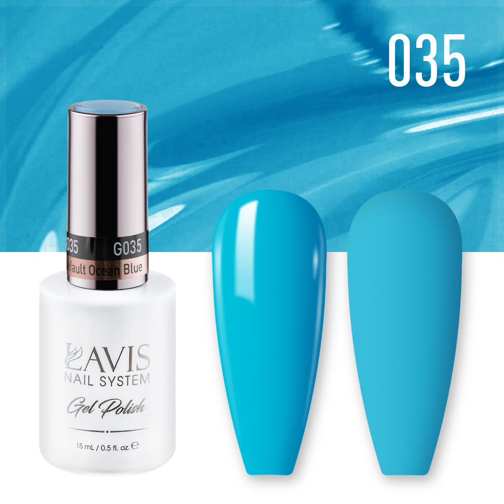 LAVIS 035 Default Ocean Blue - Gel Polish 0.5oz