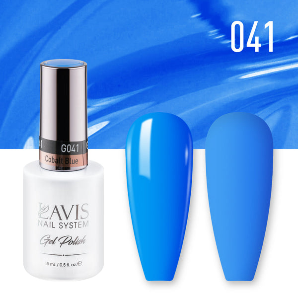 LAVIS Nail Lacquer - 041 Cobalt Blue - 0.5oz