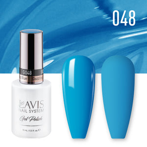 LAVIS Nail Lacquer - 048 Dazzling Blue - 0.5oz