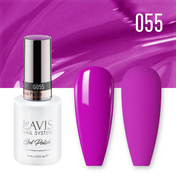 LAVIS Nail Lacquer - 055 Mystical Purple - 0.5oz