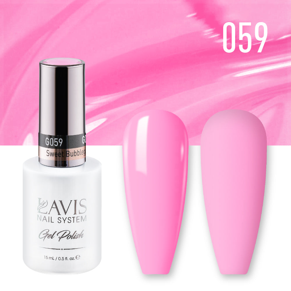 LAVIS Nail Lacquer - 059 Sweet Bubblegum - 0.5oz