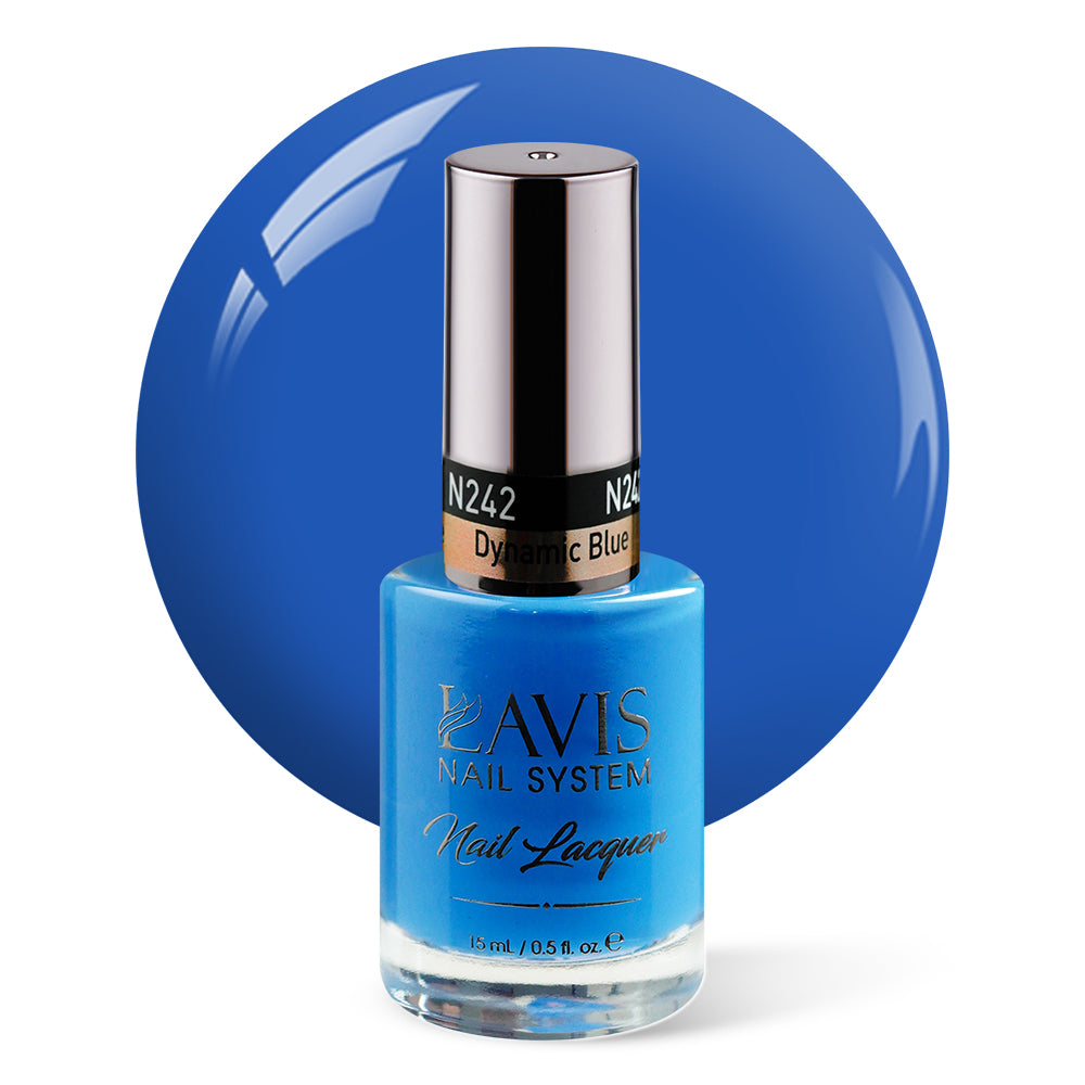 LAVIS Nail Lacquer - 242 (Ver 2) Dynamic Blue - 0.5oz